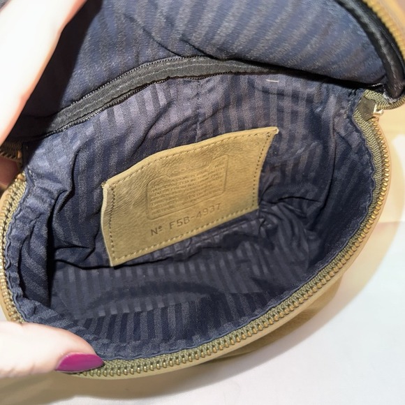 COACH Vintage Sonoma Tote Fishing Creel Crossbody Shoulder Bag Olive Green Sage - Picture 8 of 16